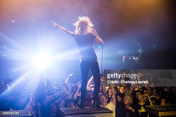 Vocalist / guitarist Emily Armstrong of Dead Sara performs at El Rey Theatre on May 9, 2013 in Los Angeles, California.