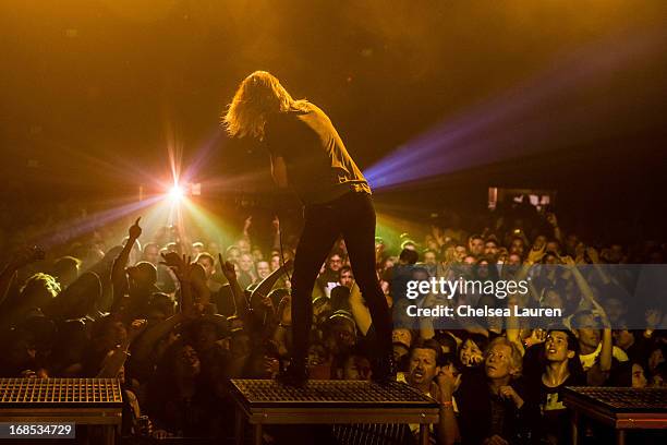 Vocalist / guitarist Emily Armstrong of Dead Sara performs at El Rey Theatre on May 9, 2013 in Los Angeles, California.