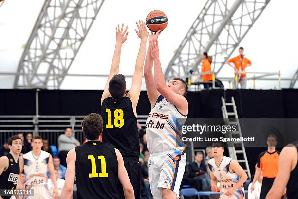 MarkoTejic of OKK Spars Sarajevo in action during the Nike International Junior Tournament game between OKK Spars Sarajevo v FC Barcelona Regal at...