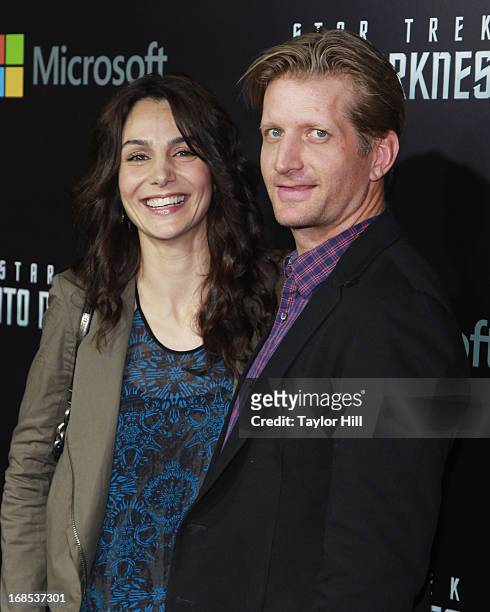 Annie Parisse and Paul Sparks attend the "Star Trek Into Darkness" screening at AMC Loews Lincoln Square on May 9, 2013 in New York City.