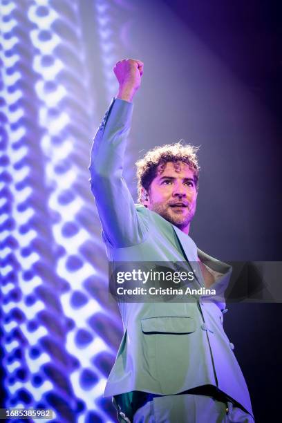 David Bisbal performs during his "Me siento vivo Tour" at Coliseum A Coruna on September 16, 2023 in A Coruna, Spain.