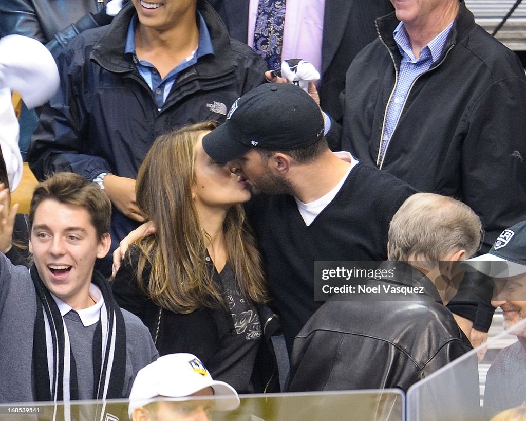 Celebrities At The Los Angeles Kings Game