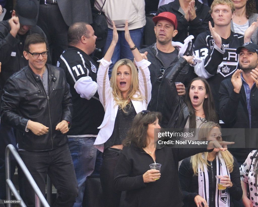 Celebrities At The Los Angeles Kings Game