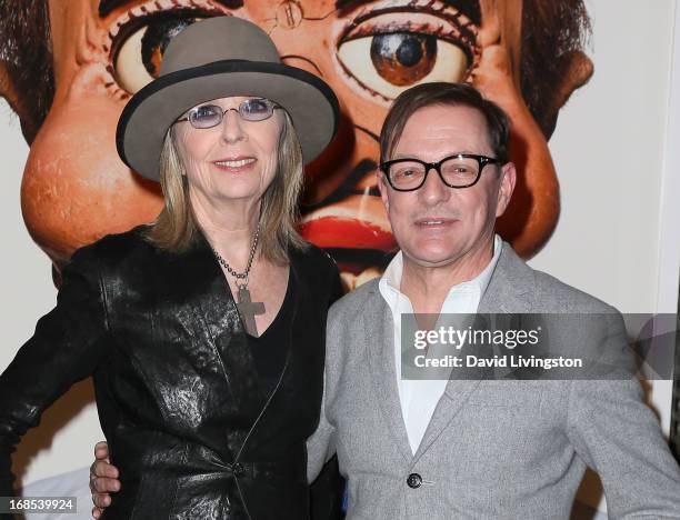 Actress Diane Keaton and photographer Matthew Rolston attend a party for Matthew Rolston's new book "Talking Heads: The Vent Haven Portraits" hosted...