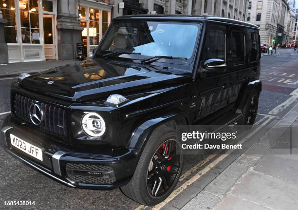 Generic shot at The Skepta Mains London catwalk show arriving in the iconic Mercedes-Benz G-Class on September 16, 2023 in London, England.
