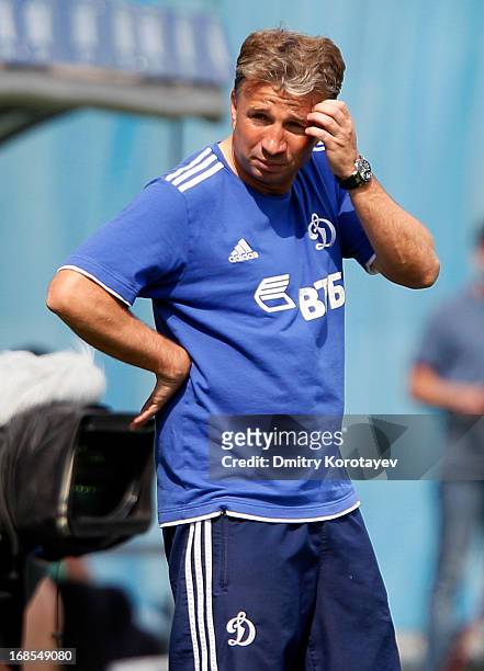 Head coach Dan Petrescu of FC Dynamo Moscow looks on during the Russian Premier League match between FC Dynamo Moscow and FC Krasnodar at the Arena...
