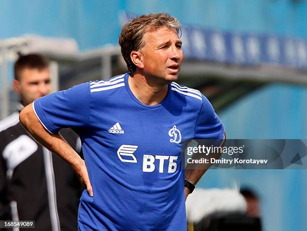 Head coach Dan Petrescu of FC Dynamo Moscow looks on during the Russian Premier League match between FC Dynamo Moscow and FC Krasnodar at the Arena...