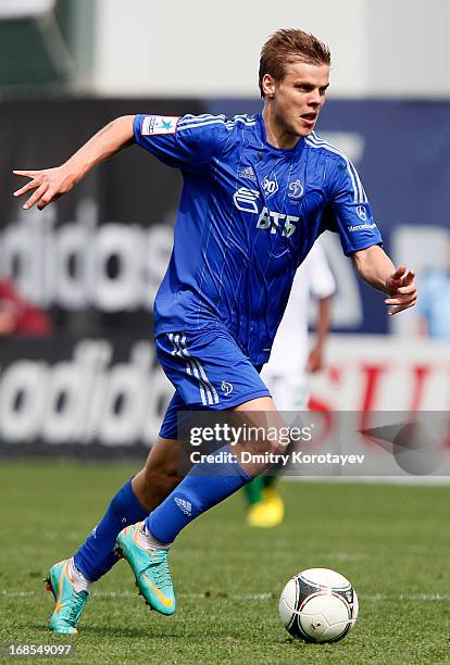 Aleksandr Kokorin of FC Dynamo Moscow in action during the Russian Premier League match between FC Dynamo Moscow and FC Krasnodar at the Arena Khimki...