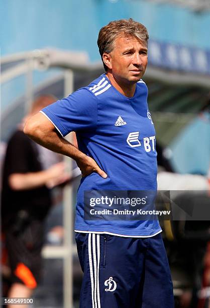 Head coach Dan Petrescu of FC Dynamo Moscow looks on during the Russian Premier League match between FC Dynamo Moscow and FC Krasnodar at the Arena...