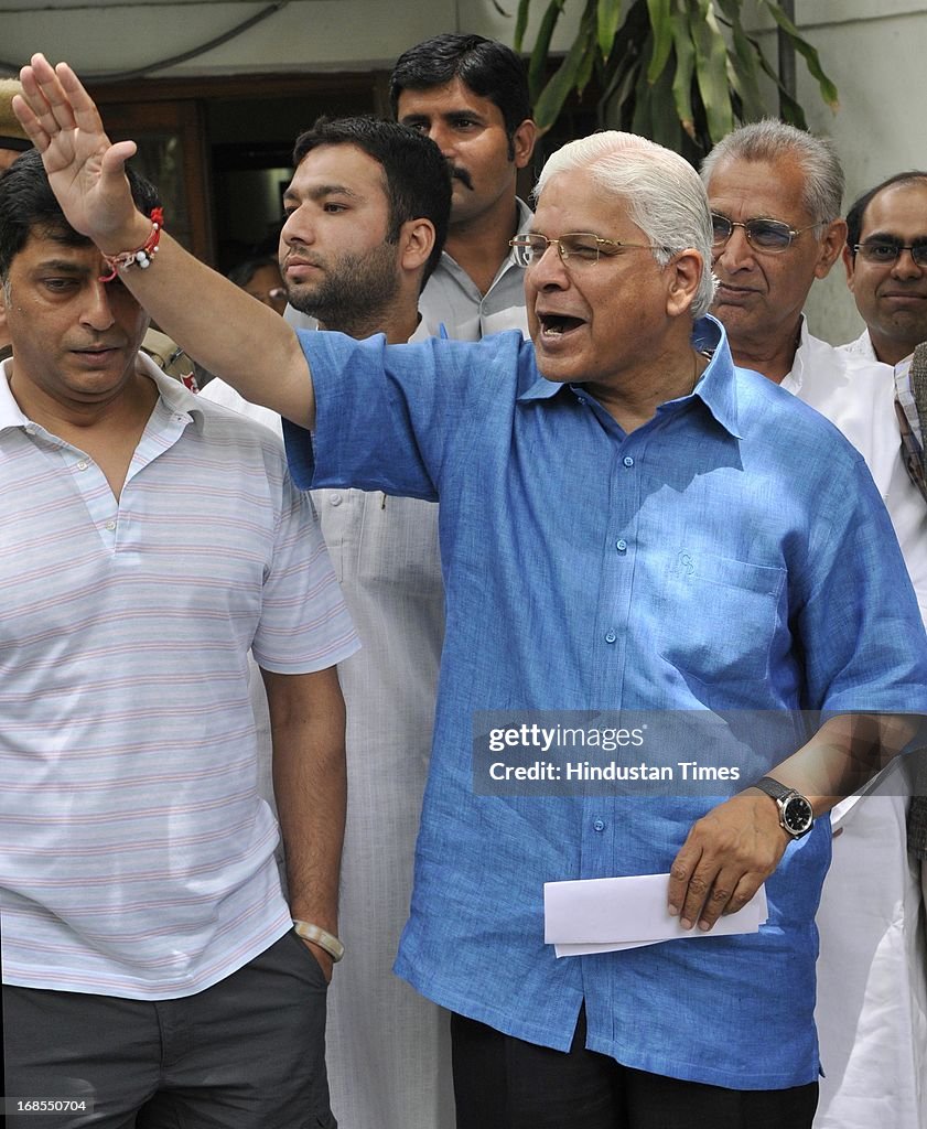 Former Law Minister Ashwani Kumar During A Press Conference