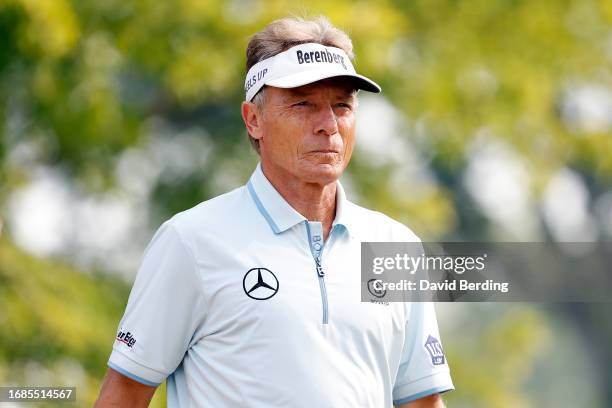 Bernhard Langer of Germany walks along the third hole during the second round of the Sanford International at Minnehaha Country Club on September 16,...