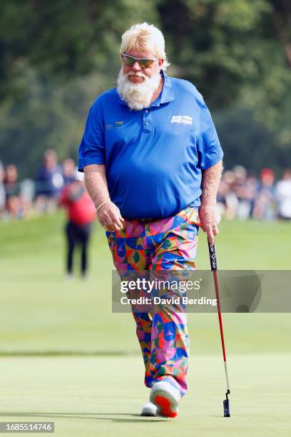 John Daly of the United States walks along the 16th hole during the second round of the Sanford International at Minnehaha Country Club on September...