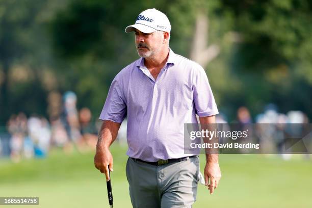 David Branshaw of the United States walks along the 16th hole during the second round of the Sanford International at Minnehaha Country Club on...