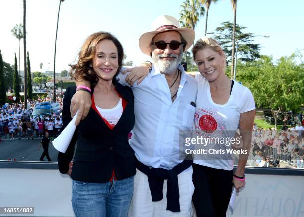 Lilly Tartikoff, actor Andy Garcia, and host Julie Bowen attend the 20th Annual EIF Revlon Run/Walk For Women at Los Angeles Memorial Coliseum on May...