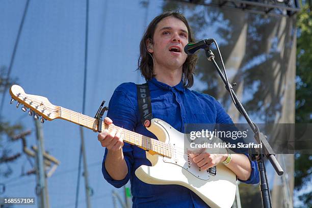Vocalist Dave Longstreth of Dirty Projectors performs on day 2 of Bottle Rock Napa Valley Festival at Napa Valley Expo on May 10, 2013 in Napa,...