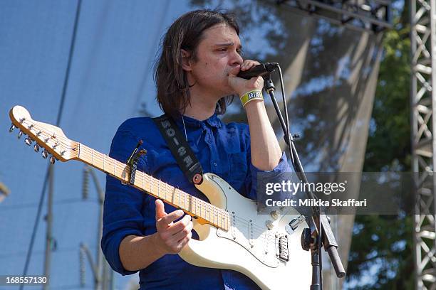 Vocalist Dave Longstreth of Dirty Projectors performs on day 2 of Bottle Rock Napa Valley Festival at Napa Valley Expo on May 10, 2013 in Napa,...
