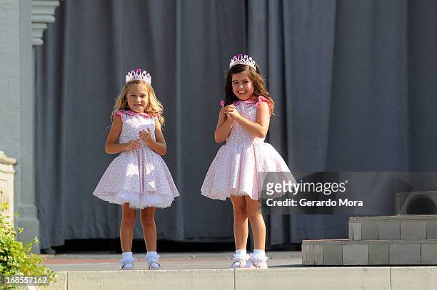 Personalities from ÒThe Ellen DeGeneres ShowÓ Rosie McClelland and Sophia Grace Brownlee perform during a royal celebration at the Magic Kingdom at...