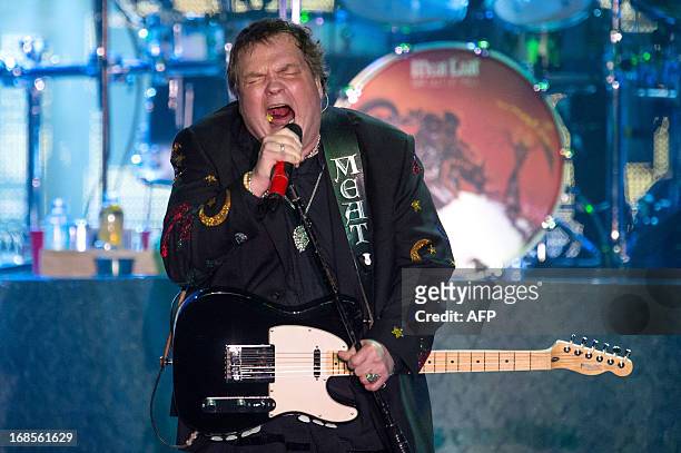 Singer Marvin Lee Aday, aka Meat Loaf, performs on stage in Zwolle, on May 11, 2013. The concert is part of his final tour 'Last At Bat Farewell...