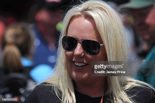 Race Grand Marshall Stephanie Decker looks on during the NASCAR Sprint Cup Series Bojangles' Southern 500 at Darlington Raceway on May 11, 2013 in...