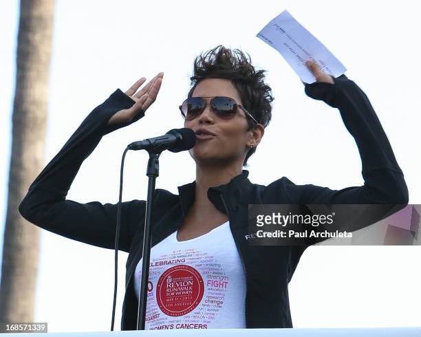 Actress Halle Berry attends the 20th annual EIF Revlon Run/Walk For Women at the Los Angeles Memorial Coliseum on May 11, 2013 in Los Angeles,...