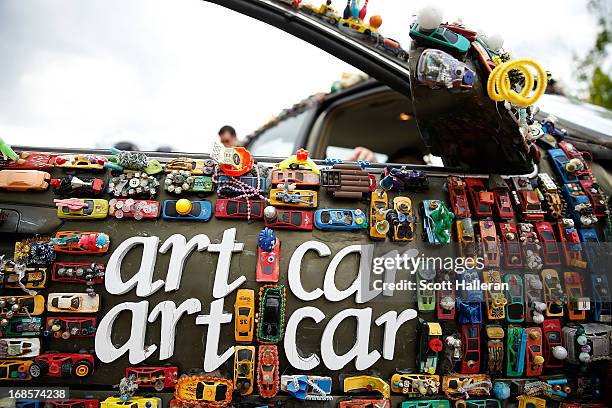 An art car is seen on Allen Parkway during the 26th Annual Houston Art Car Parade on May 11, 2013 in Houston, Texas.