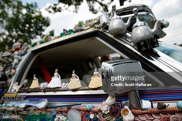 An art car is seen on Allen Parkway during the 26th Annual Houston Art Car Parade on May 11, 2013 in Houston, Texas.