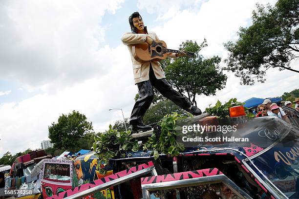 An art car is seen on Allen Parkway during the 26th Annual Houston Art Car Parade on May 11, 2013 in Houston, Texas.