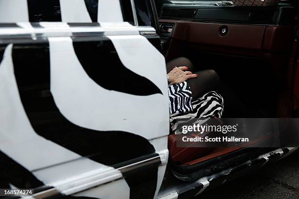 Paradegoer is seen on Allen Parkway during the 26th Annual Houston Art Car Parade on May 11, 2013 in Houston, Texas.