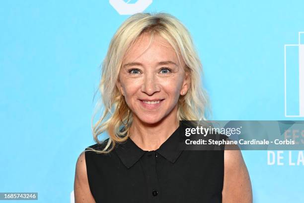 Sylvie Testud attends the closing ceremony photocall during the 25th La Rochelle Fiction Festival on September 16, 2023 in La Rochelle, France.