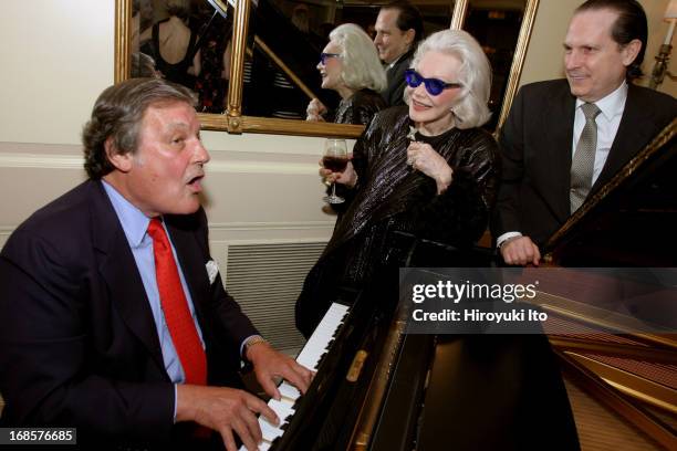 "Tribute to Bobby Short," a cocktail party at the Carlyle Hotel on Tuesday night, May 3, 2005.This image:From left, Peter Duchin, Anne Slater and...