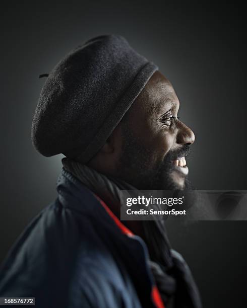 homem africano perfil - jamaican ethnicity imagens e fotografias de stock