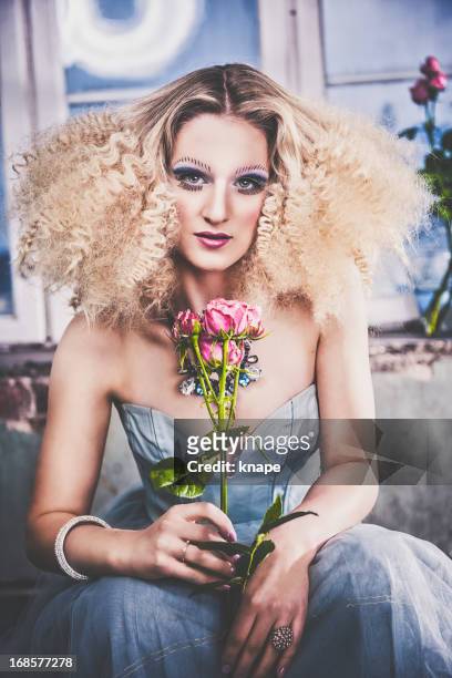 beautiful woman with creative styling - editorial stock pictures, royalty-free photos & images