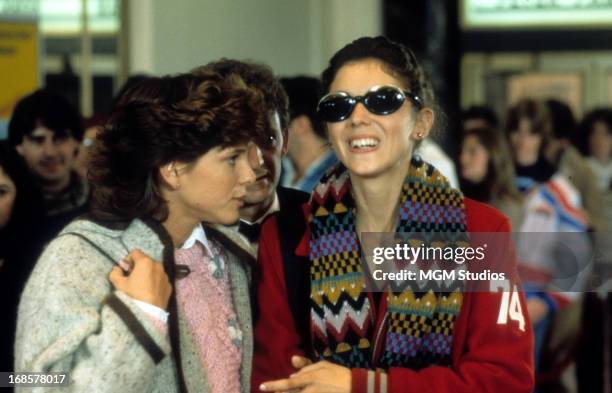 Kristy McNichol looks to Kaki Hunter in a scene from the film 'Just The Way You Are', 1984.