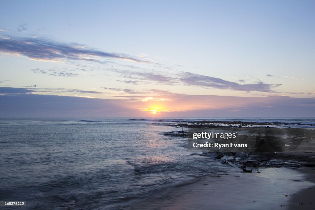 Sunrise over Bass Straight