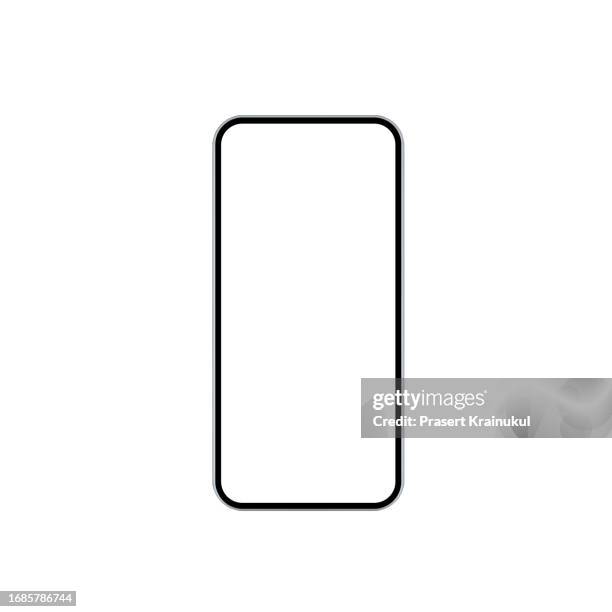 smartphone mockup template with empty screen - smartphone bildbanksfoton och bilder