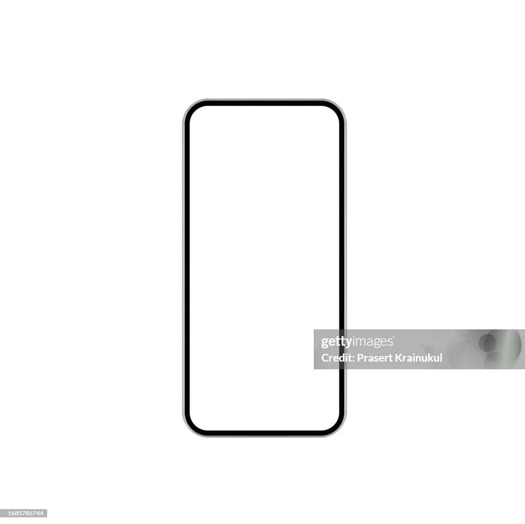 Iphone 15 mockup template with empty screen