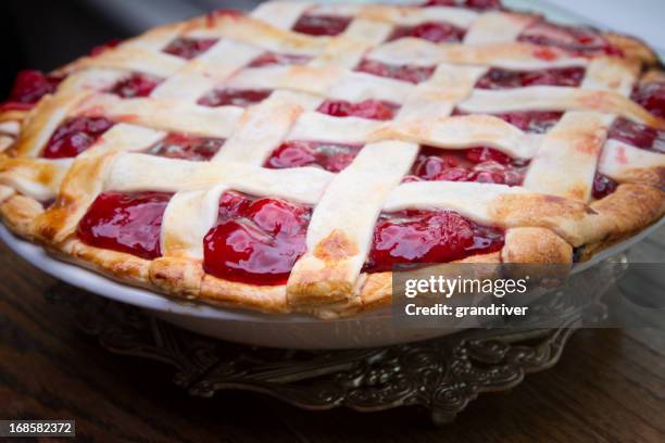 cherry pie - cherry pie stock pictures, royalty-free photos & images