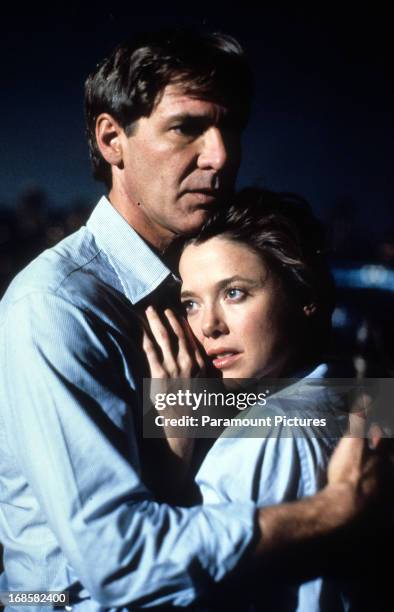 Harrison Ford holds Annette Bening in a scene form the film 'Regarding Henry', 1991.