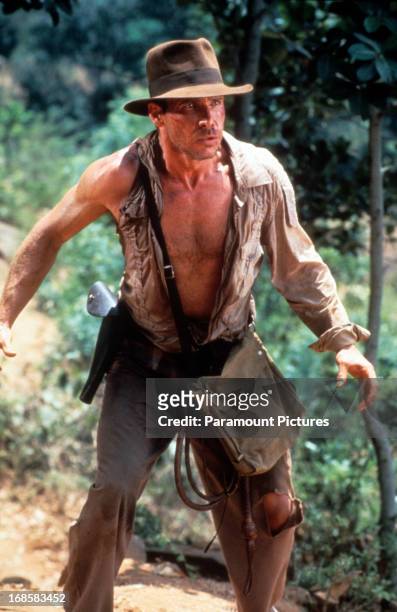 Harrison Ford in a scene from the film 'Indiana Jones And The Temple Of Doom', 1984.