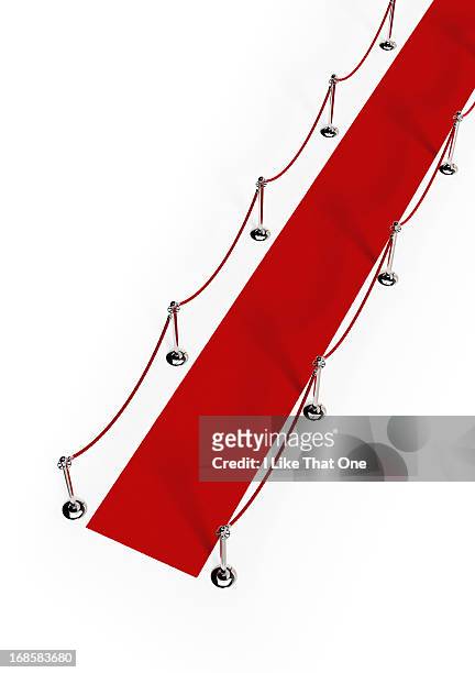 path of red carpet & red rope - roped off imagens e fotografias de stock