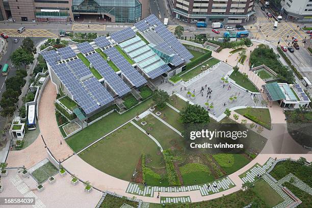 zero carbon building in hong kong - power supply stock pictures, royalty-free photos & images