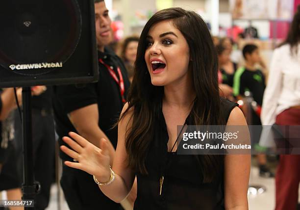 Actress Lucy Hale kicks off summer at Sears showcasing Bongo's new summer trends on May 11, 2013 in North Hollywood, California.