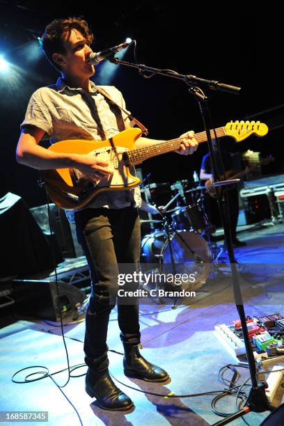 Jordi Davieson of San Cisco performs on stage at O2 Shepherd's Bush Empire on May 2, 2013 in London, England.