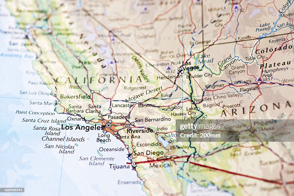 Karte von Los Angeles, Kalifornien