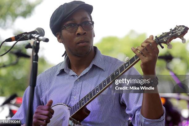 Hubby Jenkins of Carolina Chocolate Drops performs on stage during day 3 of the BottleRock music Festival on May 11, 2013 in Napa, California.