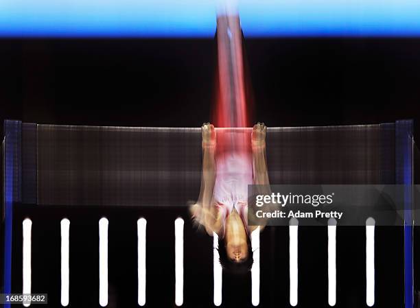 Kohei Uchimura of Japan performs his high bar routine during day two of the 67th All Japan Artistic Gymnastics Individual All Around Championship at...