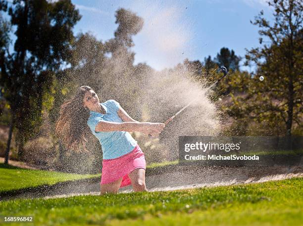 sand trap - chip shot stock pictures, royalty-free photos & images