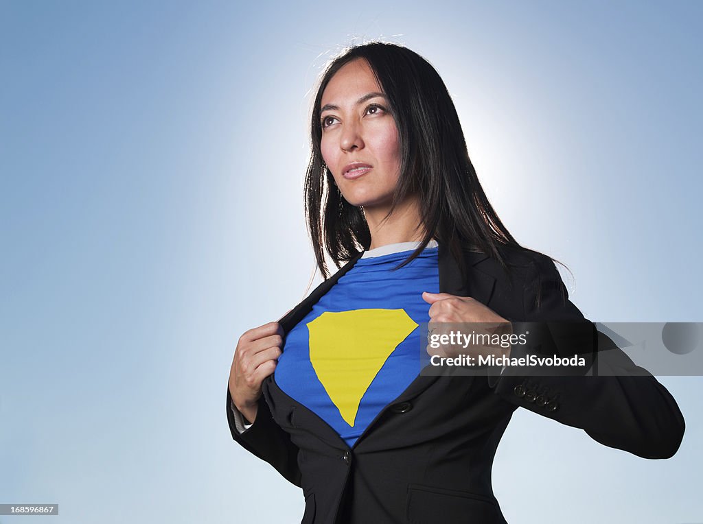 Super héroe mujeres de negocios