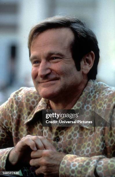 Robin Williams in a scene from the film 'Patch Adams', 1998.