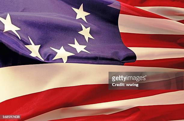 betsy ross american flag - betsy ross flag stockfoto's en -beelden
